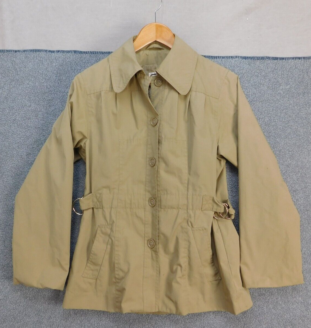 Mulberry Street Women's 11/12 Vintage Button Down Brown Jacket